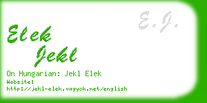 elek jekl business card